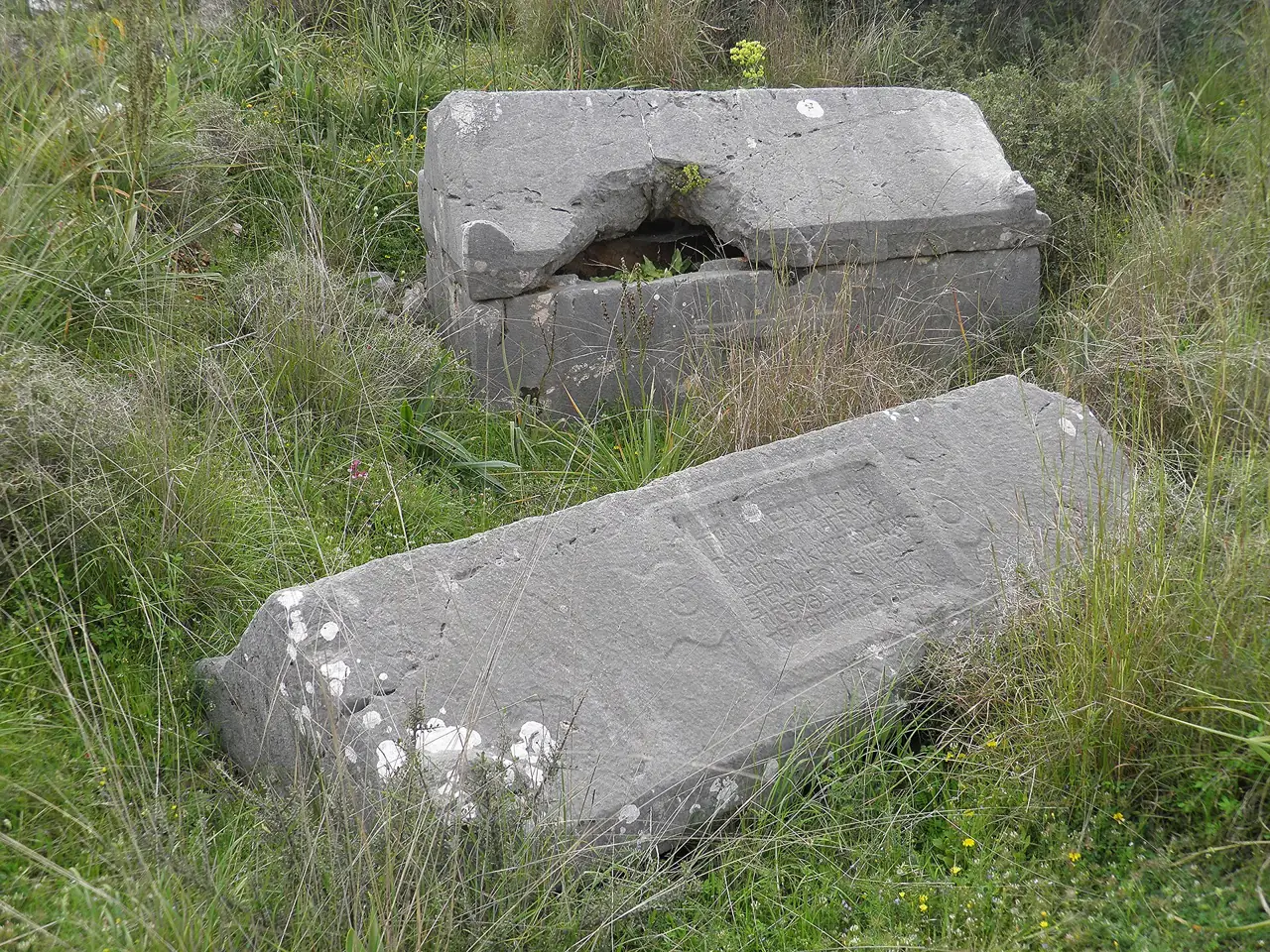 Ksanthos kalıntılarında Likya lahitleri