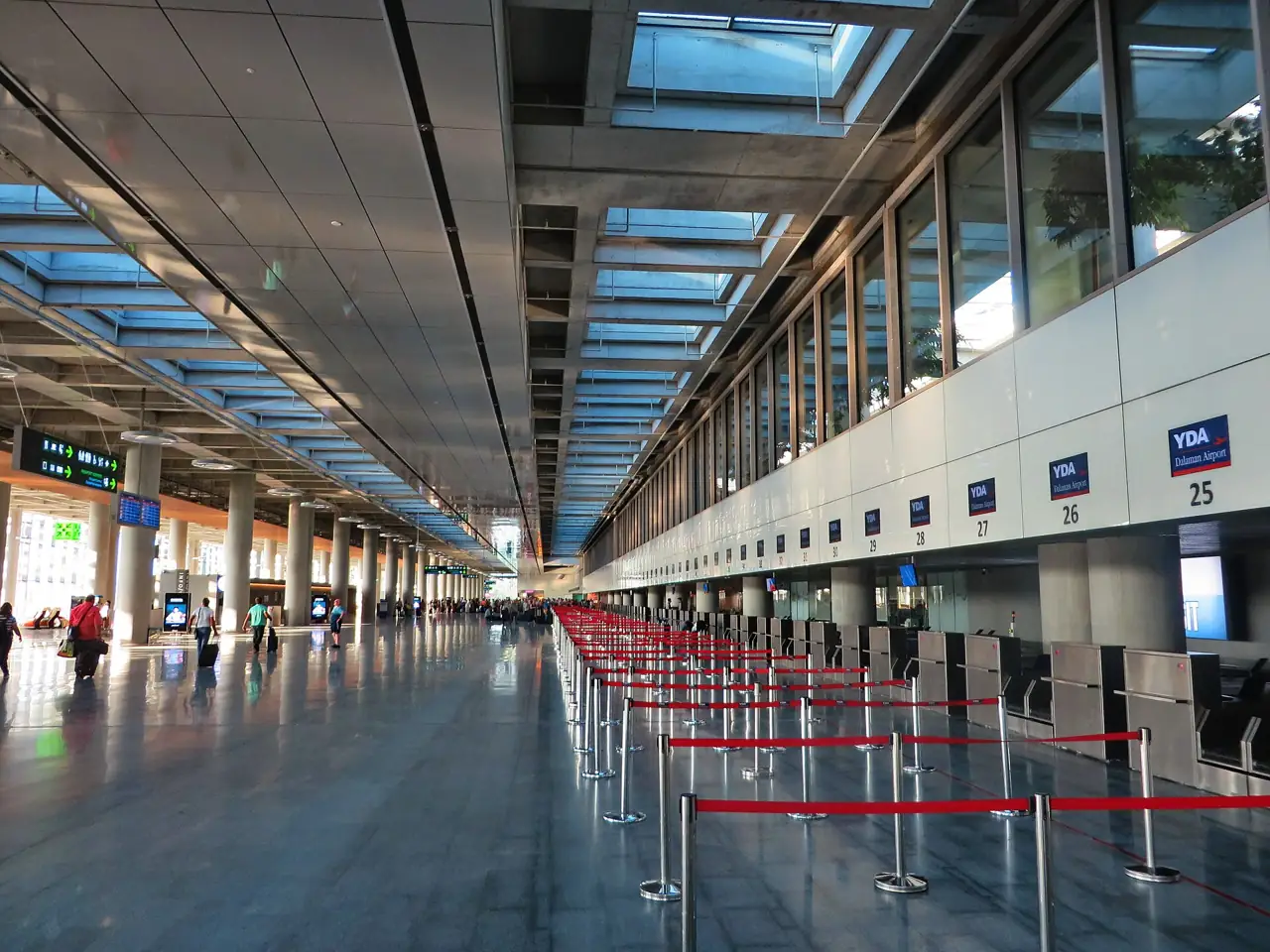 Check-in hall of the international terminal at Dalaman Airport